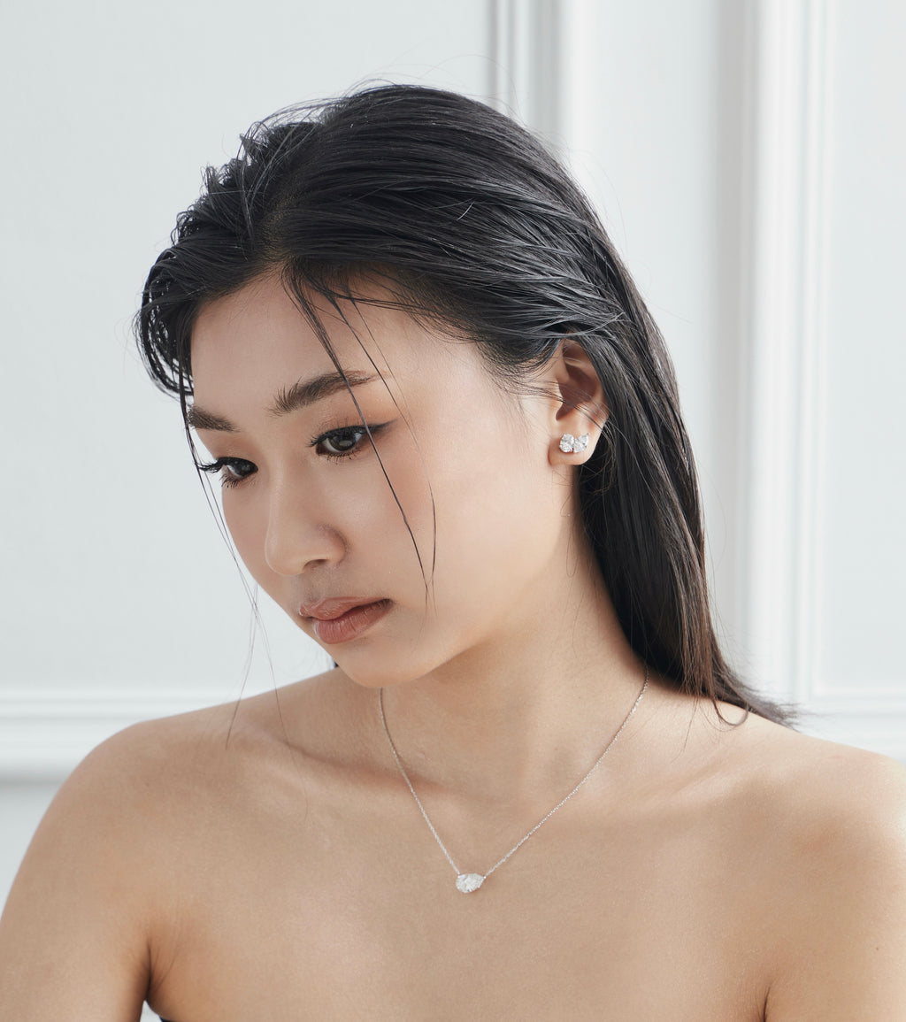 Earring - Oval & Marquise Duo Stud Earring